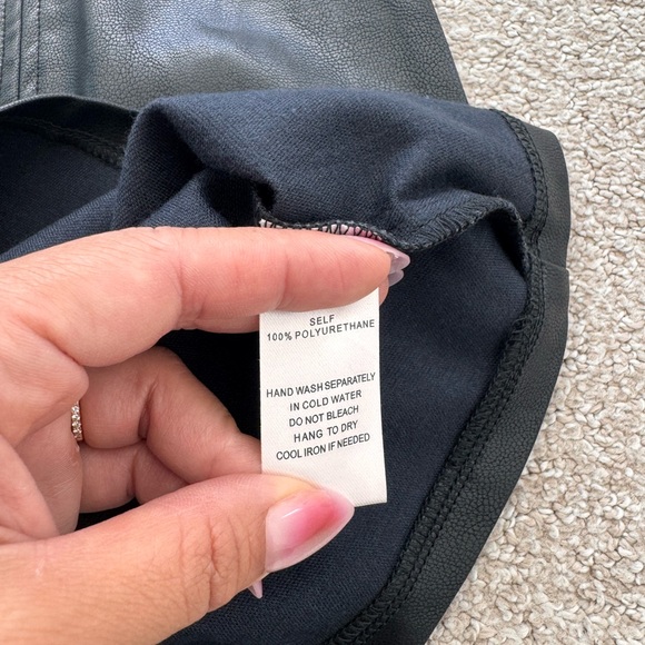 NWT Vici Sleek Black Faux Leather Mini Dress Women Size Medium - Picture 11 of 12